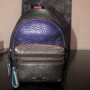 Coach block color mini key chain